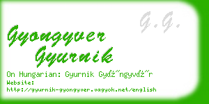 gyongyver gyurnik business card